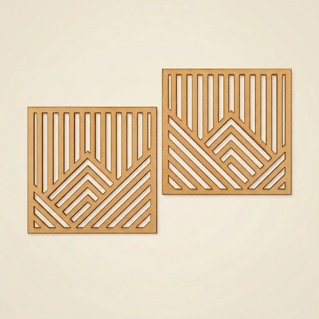 Cuadros geométricos montañas (juego de 2)