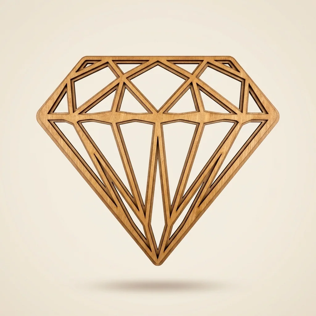 Diamante geométrico decorativo 3D