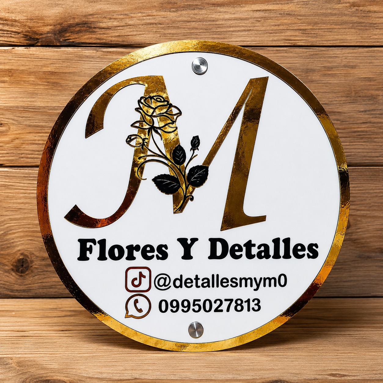 Letrero Redondo Personalizado en Alto Relieve